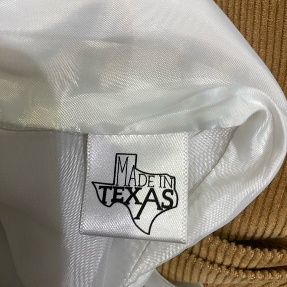 Corduroy Wrap Skirt in Camel by Lauren James Size Medium - Picture 8 of 11